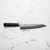 Tsunehisa White 1 Stainless Clad Tsuchime Gyuto 240mm - Ebony