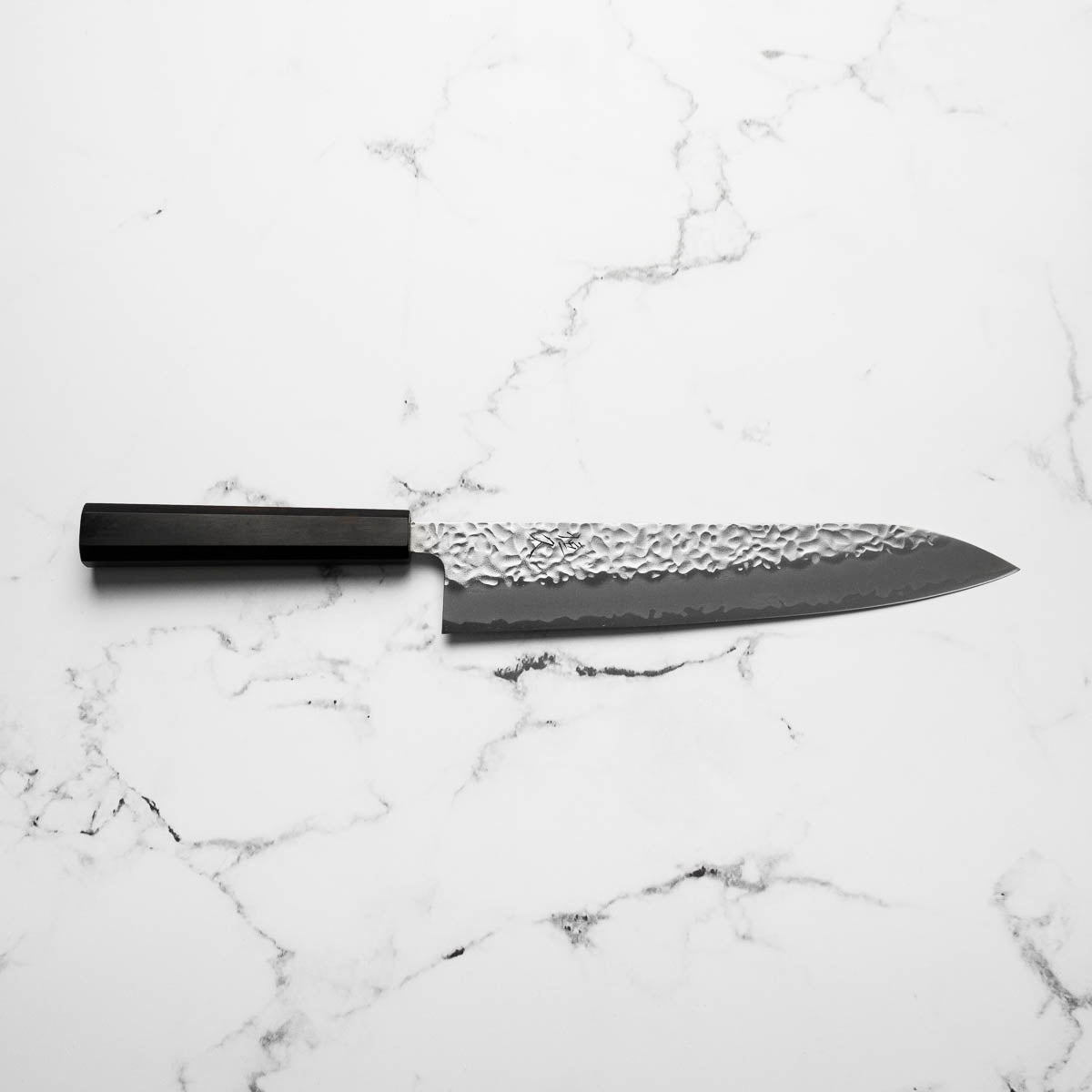 Tsunehisa White 1 Stainless Clad Tsuchime Gyuto 240mm - Ebony