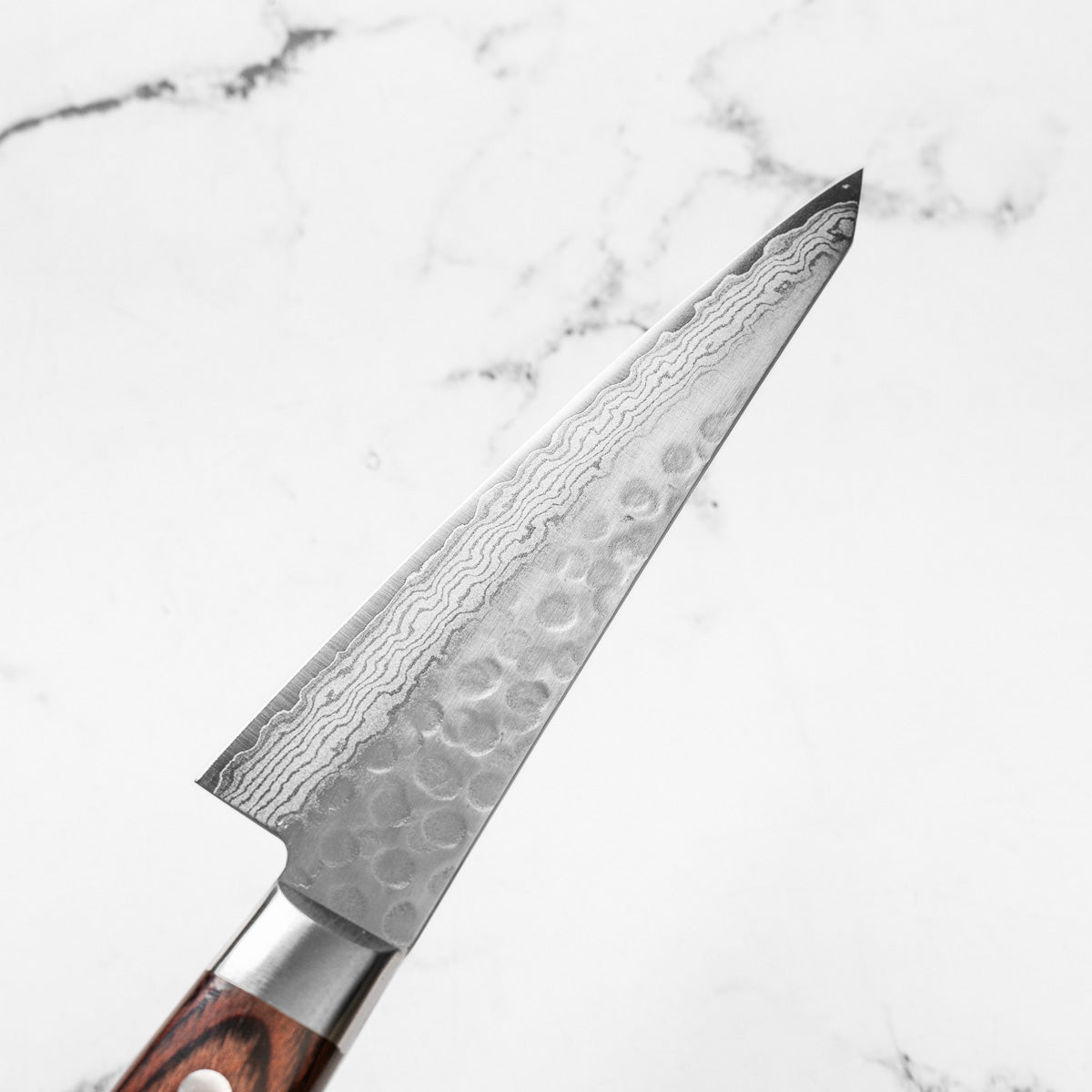 Tsunehisa VG10 Damascus Tsuchime Honesuki 150mm