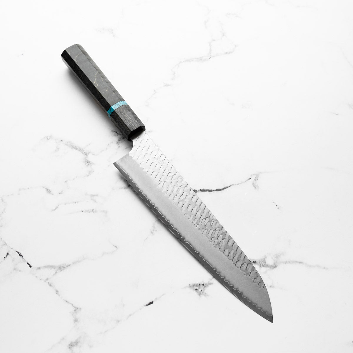 Nigara Hamono SG2 Migaki Tsuchime Gyuto 240mm - Maple Turquoise