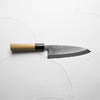 Sakai Kikumori Shironiko Deba 165mm - Magnolia and Black Horn