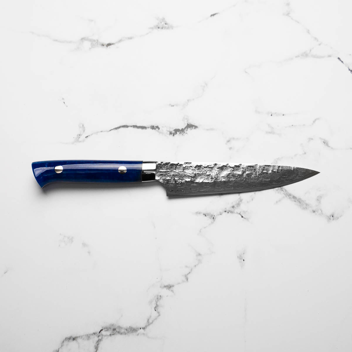 Takeshi Saji VG10 Tsuchime Petty - Blue Acrylic