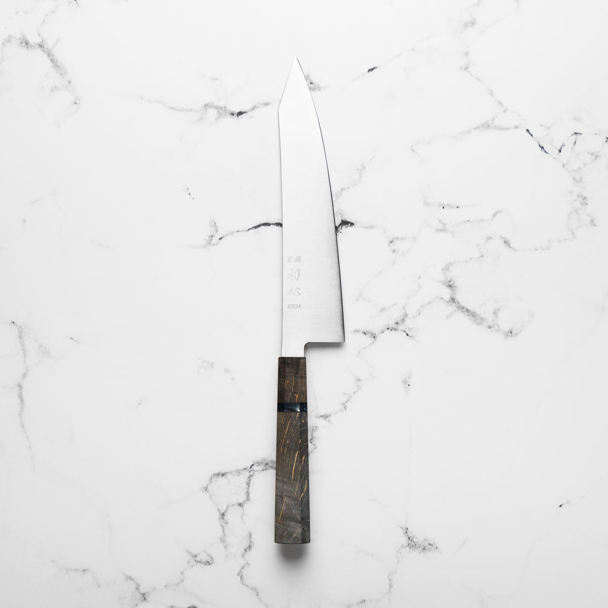 Hatsukokoro Hayabusa ATS34 Kiritsuke 210mm - Dark Maple
