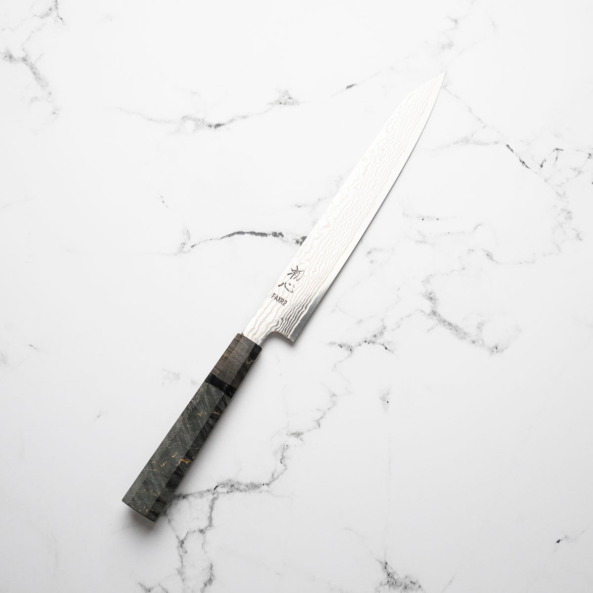 Hatsukokoro FAXR2 SG2 Damascus Kiritsuke Sujihiki 240mm