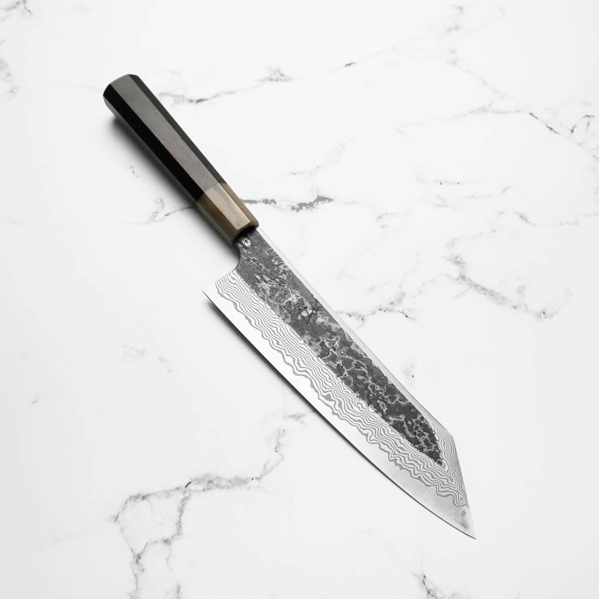 Hatsukokoro SLD Kurouchi Damascus Kiritsuke Gyuto 210 - Ebony & Blonde