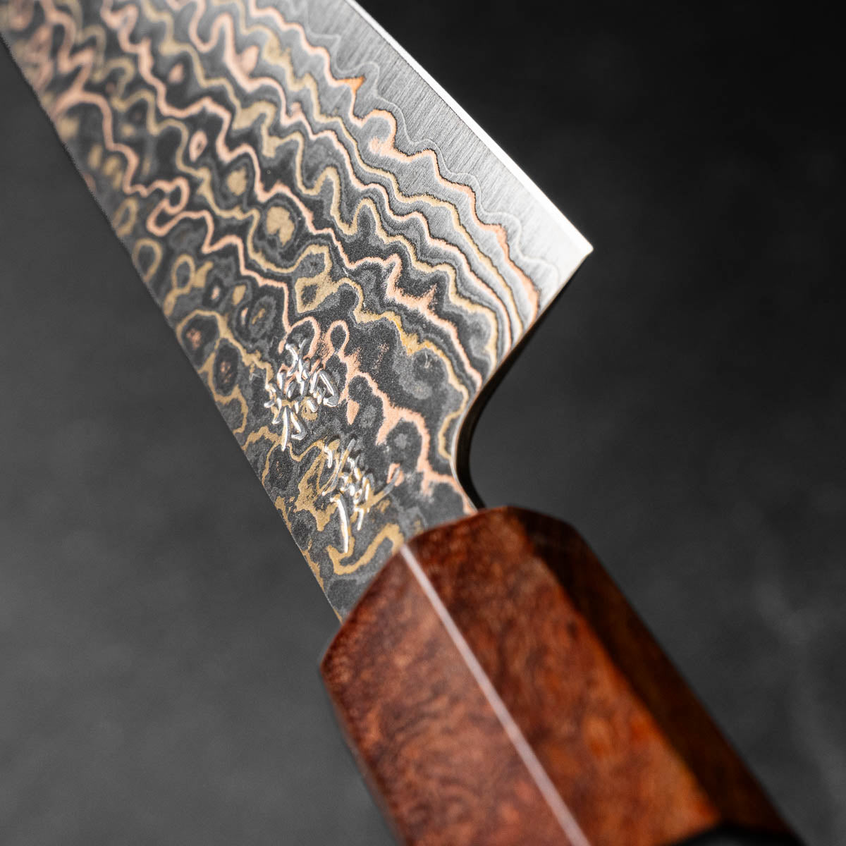 Seido "Niji" VG10W Rainbow Damascus Petty 135mm - Sandalwood