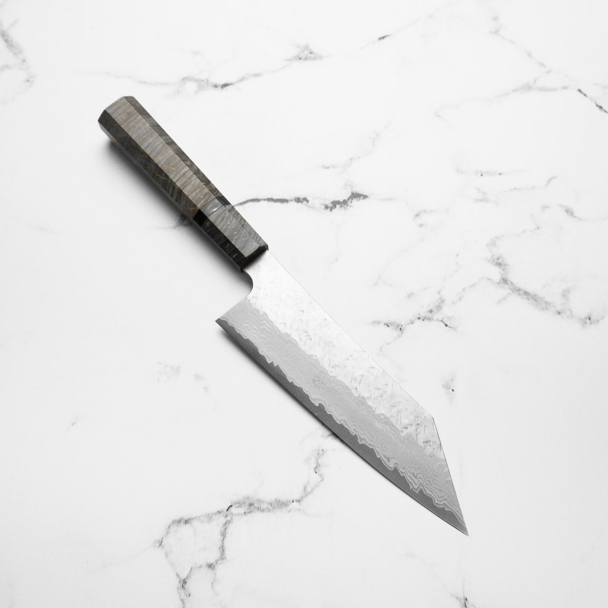 Nigara Hamono VG10 Tsuchime Damascus Bunka 165mm - Dark Maple