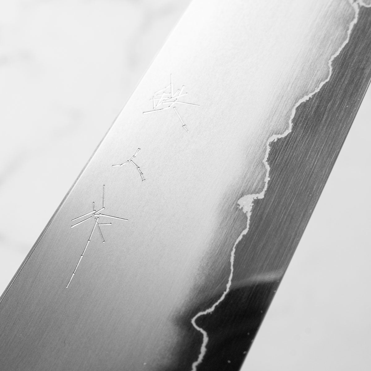 Tetsujin Hamono Ginsan Kasumi Gyuto 210mm - Siamese Rosewood & Blonde