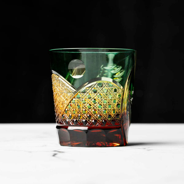 Kiyohide Glass Kobo Rock Glass Seiken Green