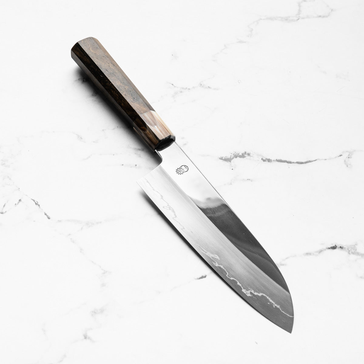 Sakai Kikumori "Choyo" Ginsan Santoku 180mm - Persimmon