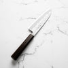 Tsunehisa White 2 Stainless Clad Tsuchime Santoku 165mm - Ebony - view 5
