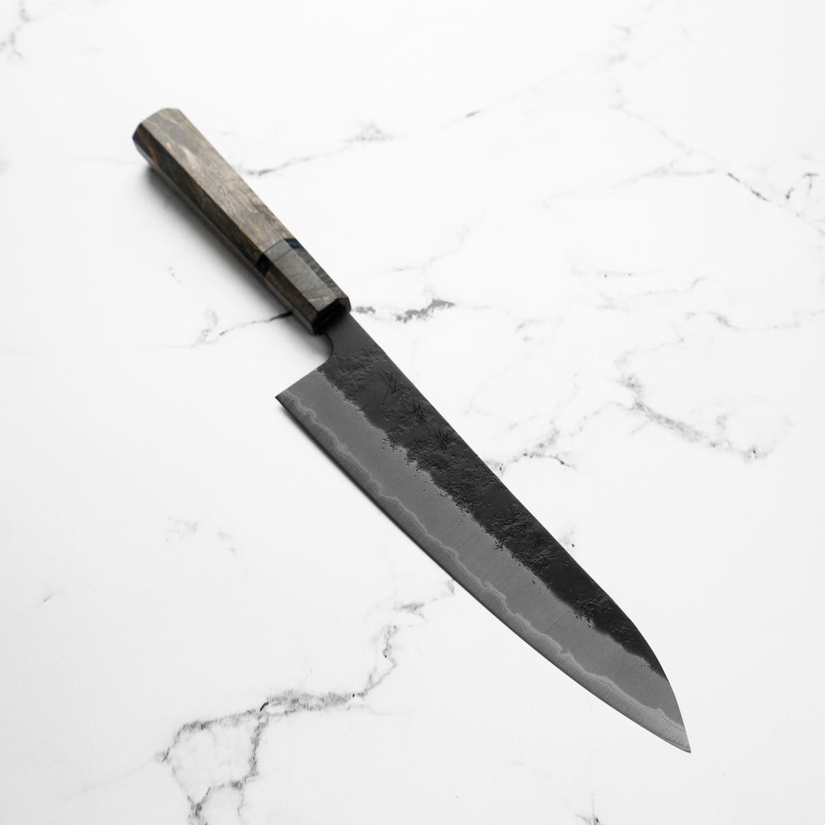 Sakai Kikumori Blue Super Gyuto 210mm - Dark Maple