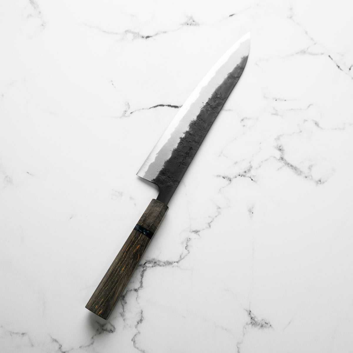 Sakai Kikumori Blue Super Gyuto 210mm - Dark Maple