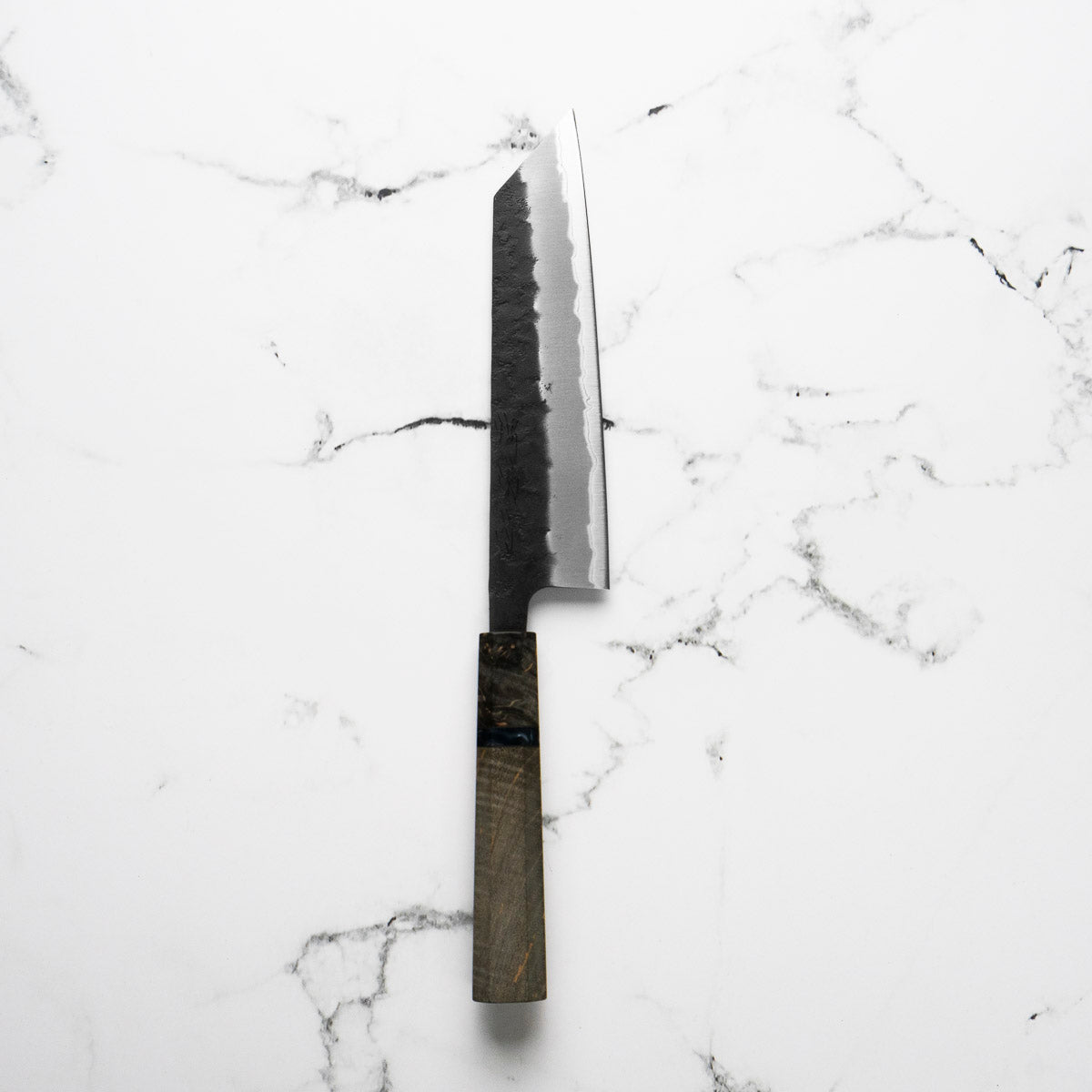 Sakai Kikumori Blue Super Bunka 165mm - Dark Maple