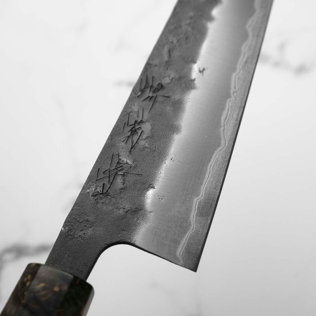 Sakai Kikumori Blue Super Bunka 165mm - Dark Maple