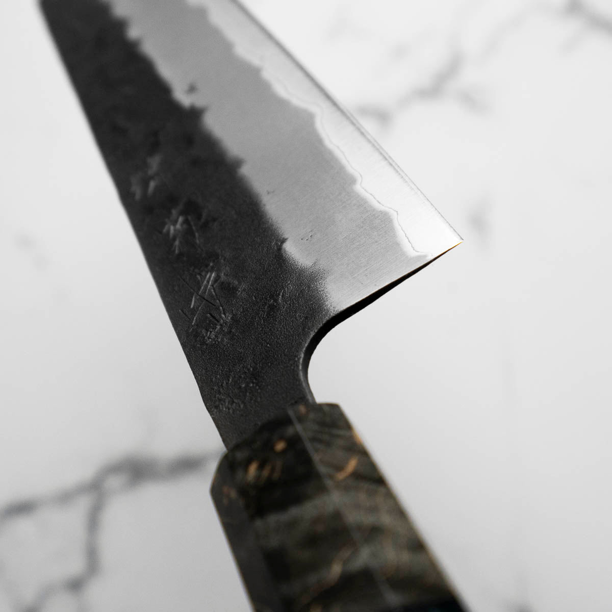 Sakai Kikumori Blue Super Bunka 165mm - Dark Maple
