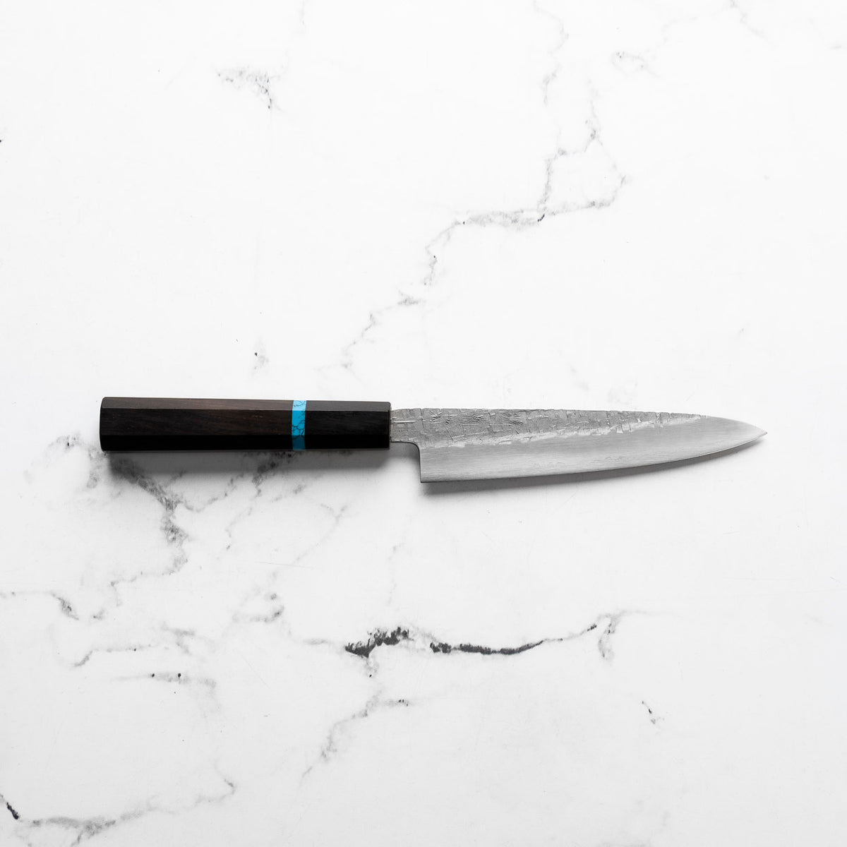 Satoshi Nakagawa Ginsan Tsuchime Petty 150mm - Ebony Turquoise
