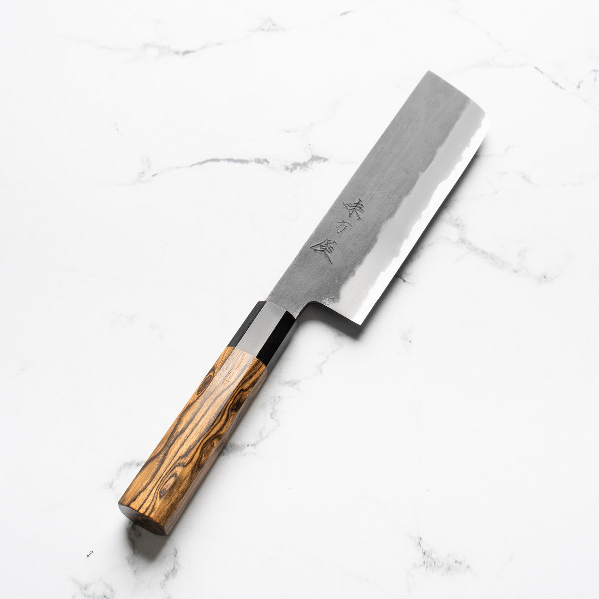 Mutsumi Hinoura Ajikataya White 2 Nakiri 165mm - Bocote / Black Horn