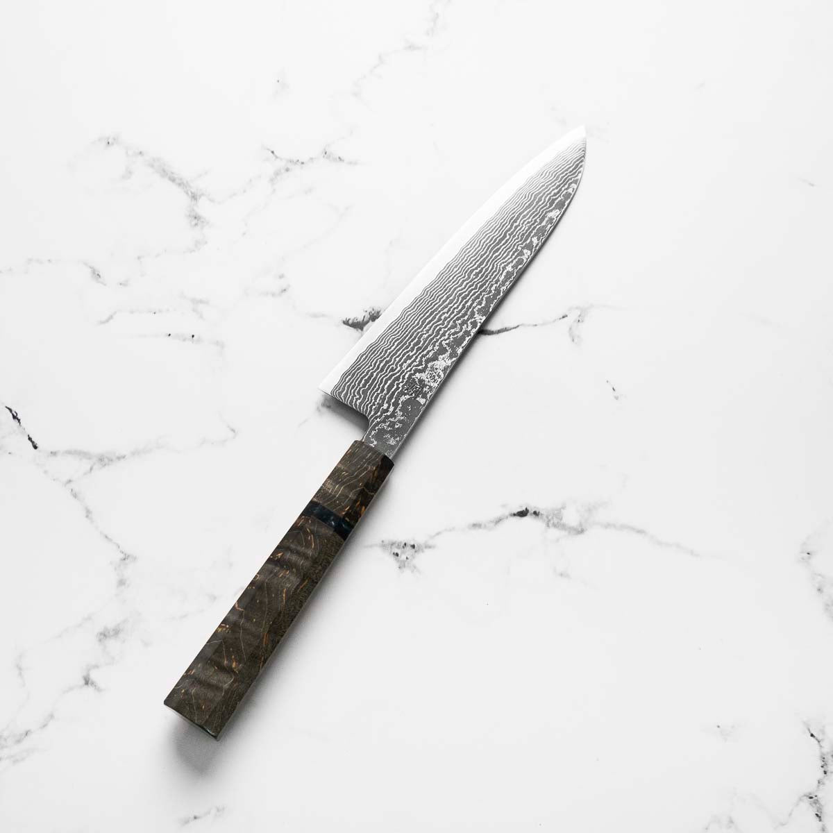 Shigeki Tanaka R2/SG2 Black Damascus Gyuto 180mm