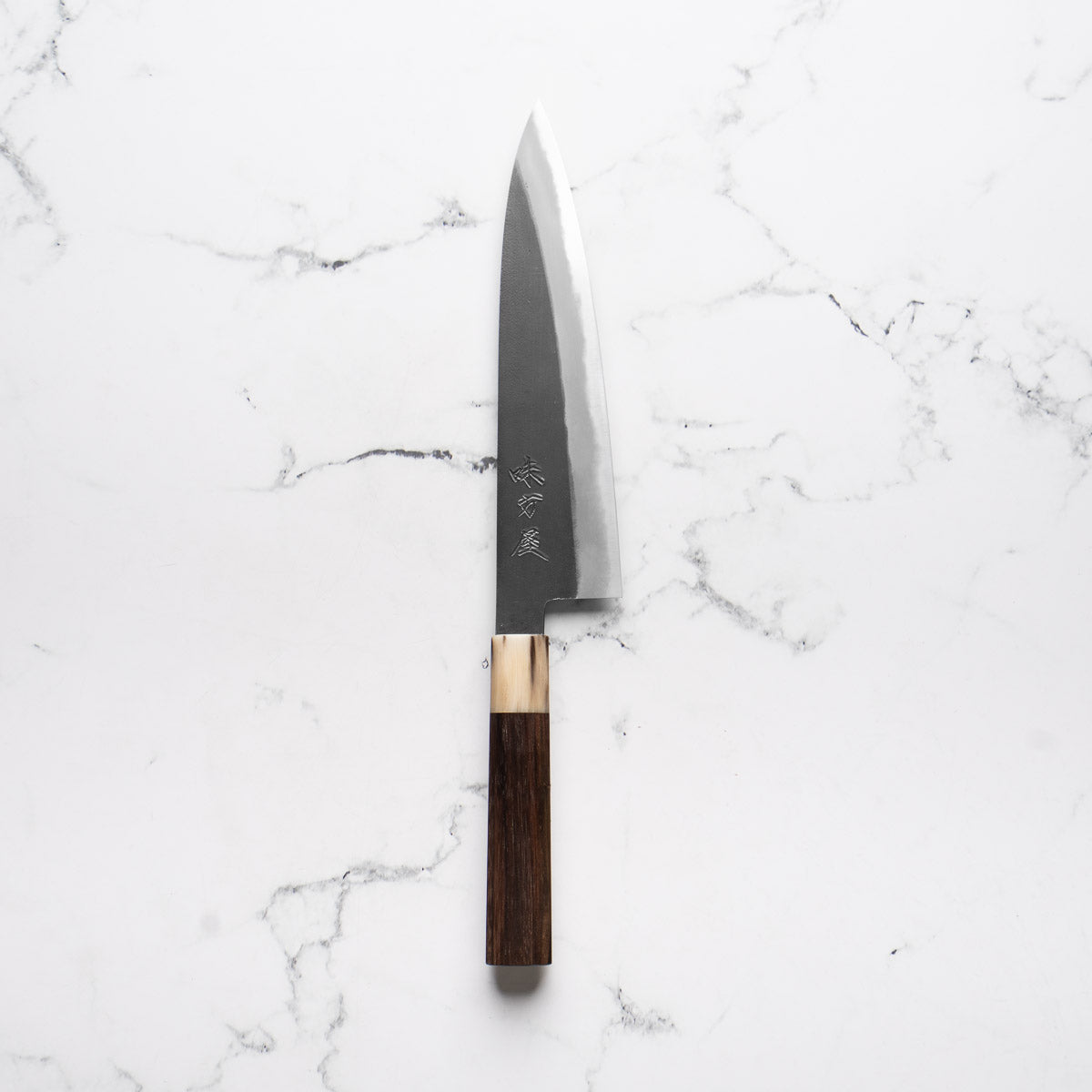 Mutsumi Hinoura Ajikataya White 2 Gyuto 210mm - Rosewood / White Horn