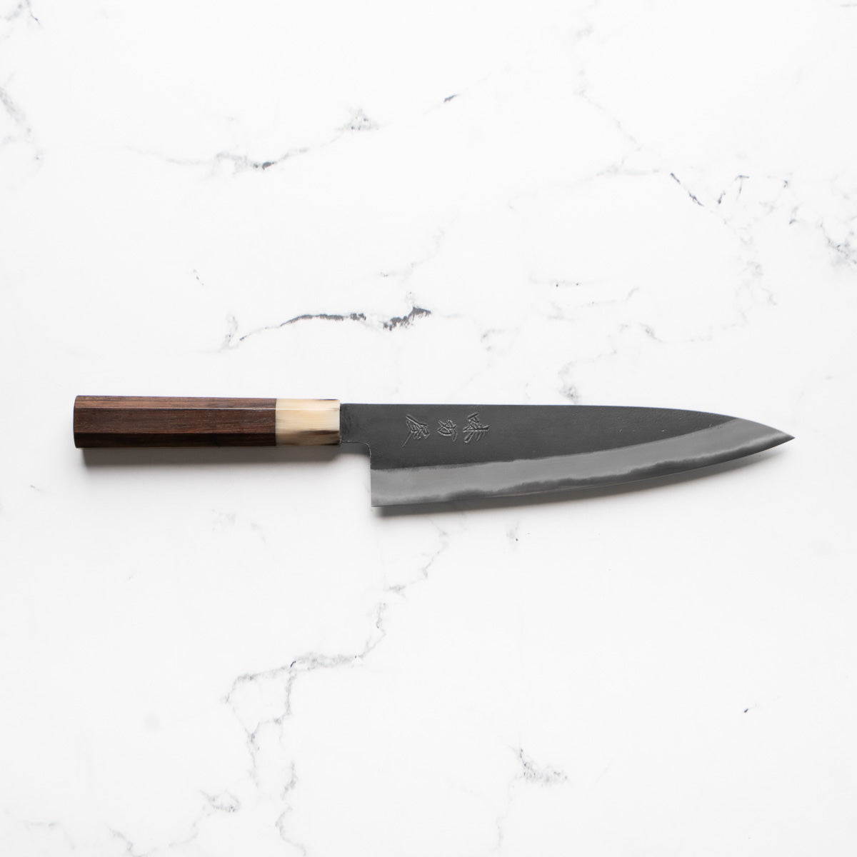 Mutsumi Hinoura Ajikataya White 2 Gyuto 210mm - Rosewood / White Horn