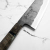 Morihei Hisamoto White 2 Kurouchi Extra Tall Gyuto 210mm - Dark Maple