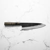 Morihei Hisamoto White 2 Kurouchi Extra Tall Gyuto 210mm - Dark Maple