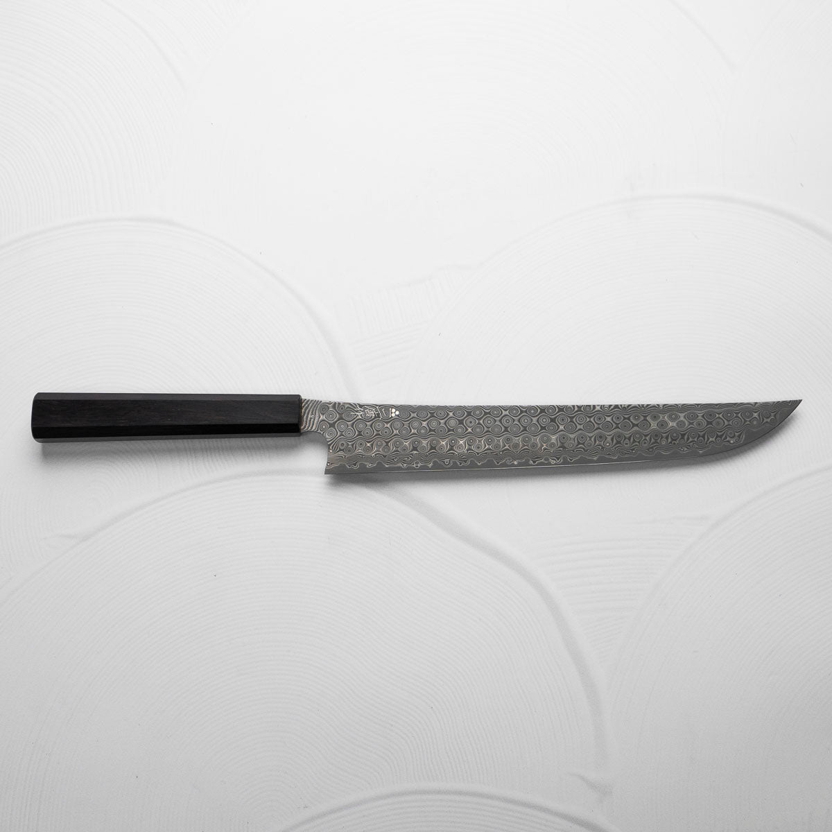 Nigara Hamono SG2 Raindrop Damascus Sakimaru Sujihiki 270mm - Ebony
