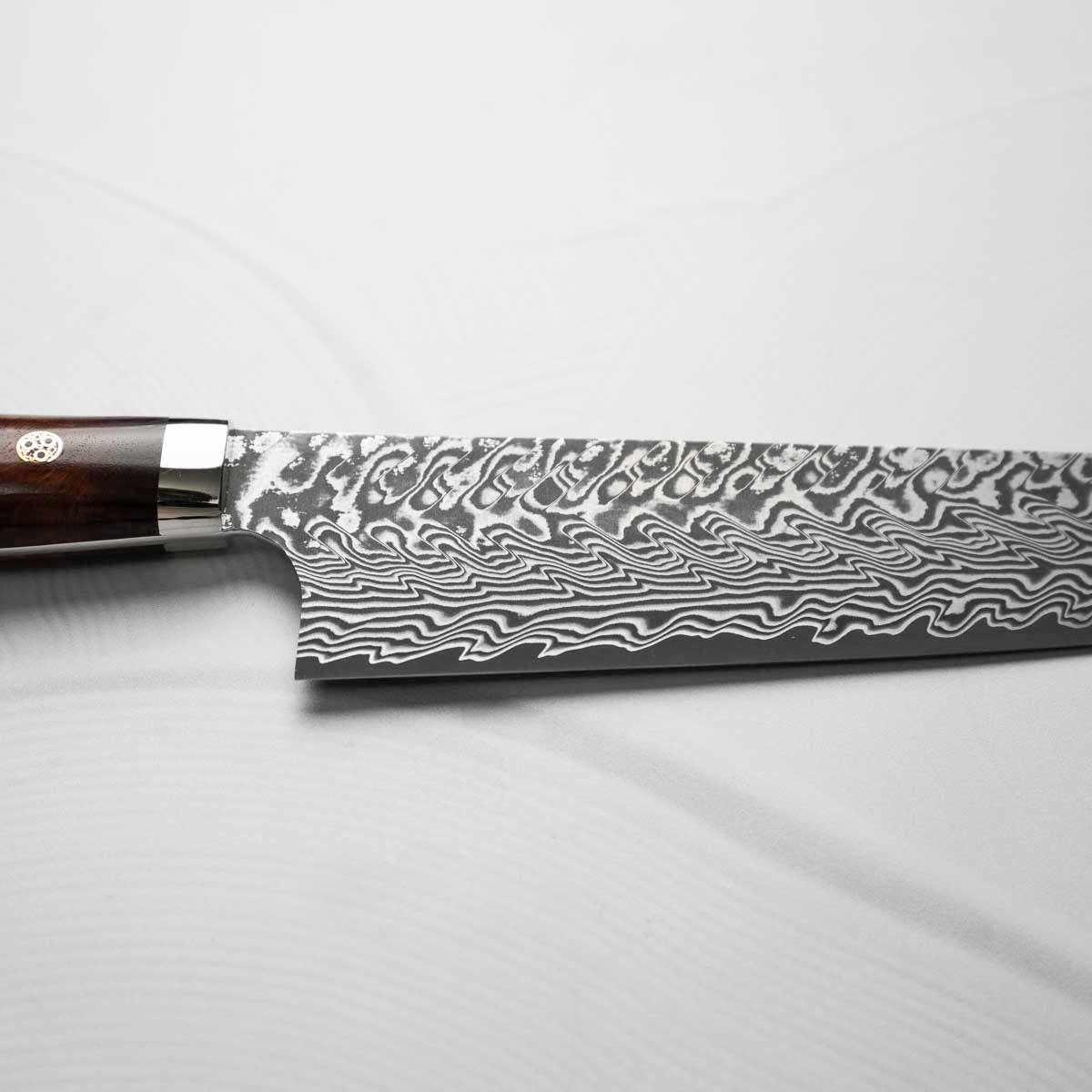 Yoshimi Kato SG2 Damascus Gyuto 210mm - Burmese Rosewood