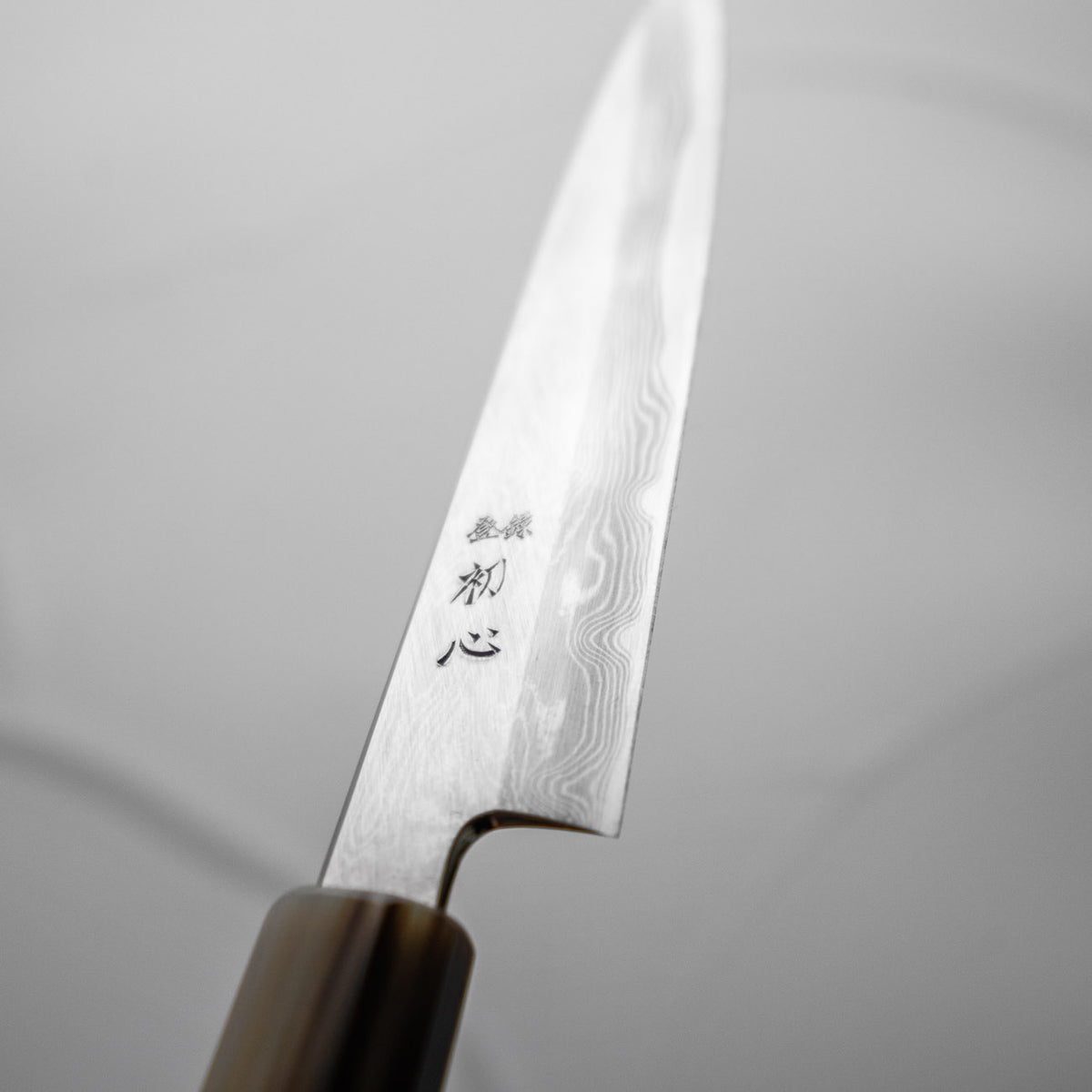 Nakagawa Satoshi (Hatsukokoro) Blue 1 Damascus Petty 150mm - African Blackwood