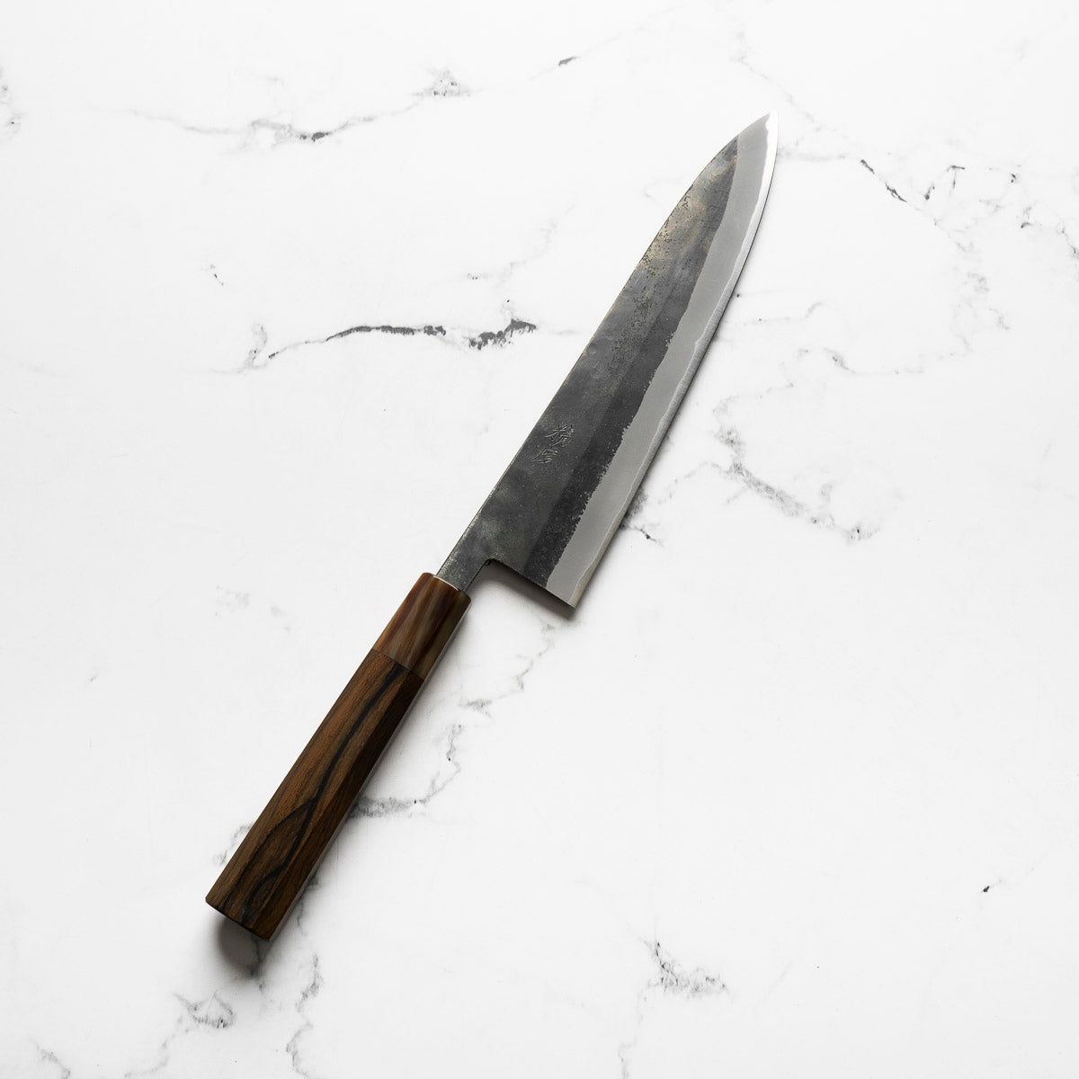 Seido "Kuro" x Tadafusa White 2 Kurouchi Gyuto 210mm - Persimmon