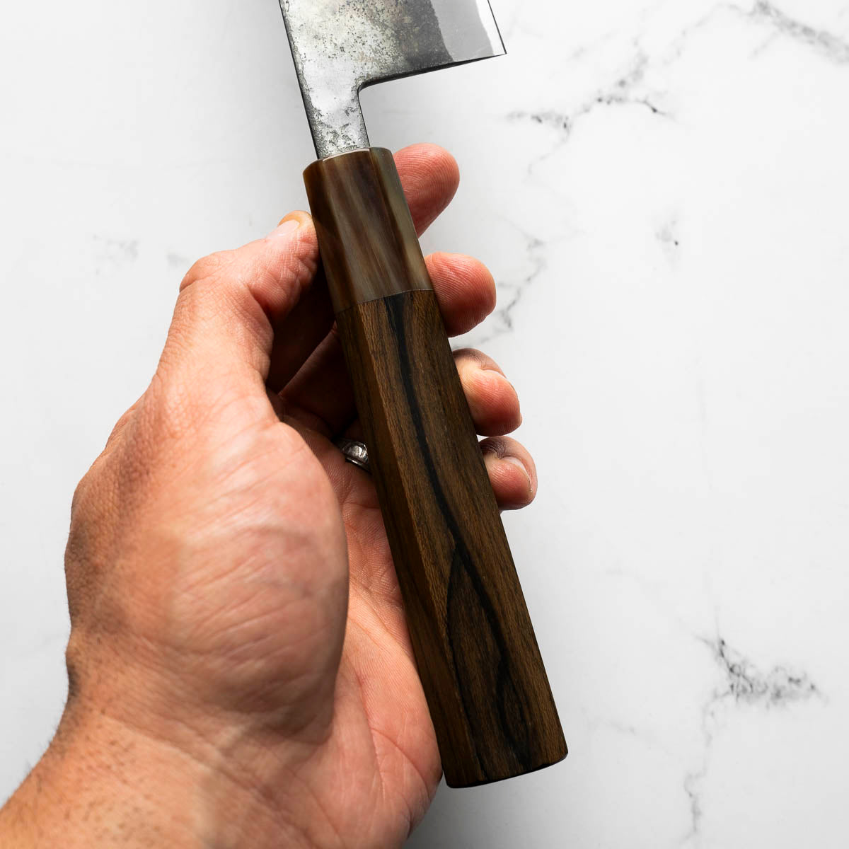 Seido "Kuro" x Tadafusa White 2 Kurouchi Gyuto 210mm - Persimmon