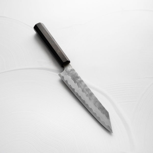 Nigara Hamono Blue Super Tsuchime Kiritsuke Petty 150mm - Ebony