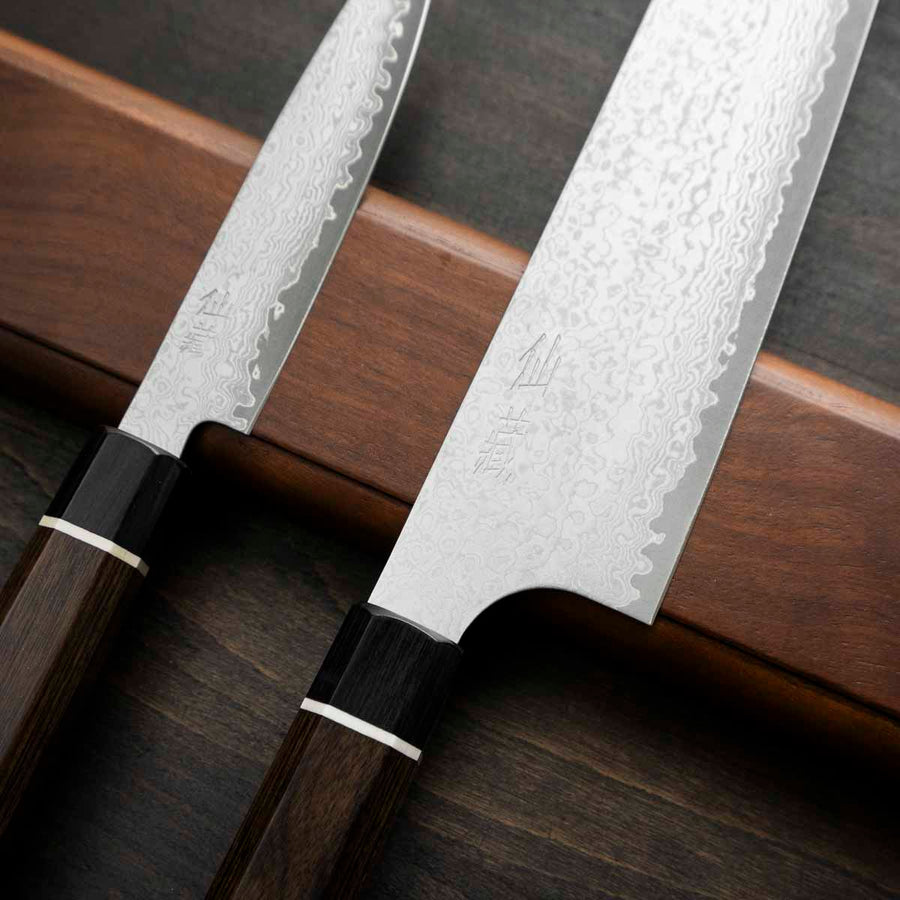 Senzo Black VG10 - 2 Knife Set with Magnetic Strip