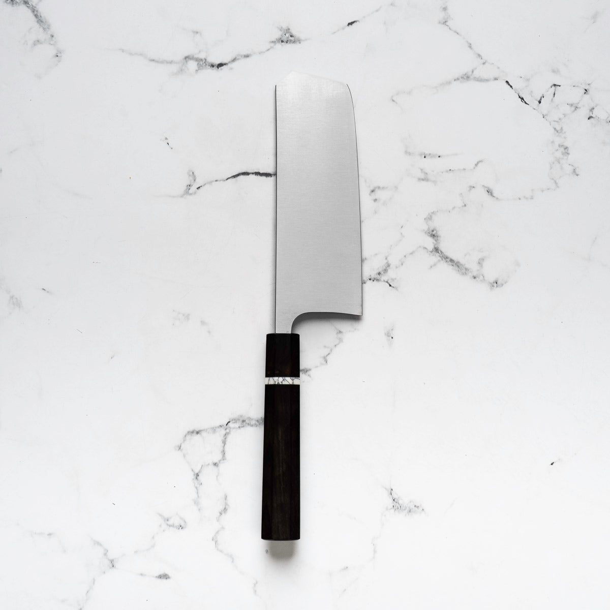 Shibata Koutetsu Chromax Boss Nakiri 175mm - Ebony & White