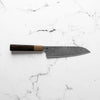 Seido VG10 Kurozome Nickel Damascus Santoku 180mm - Persimmon