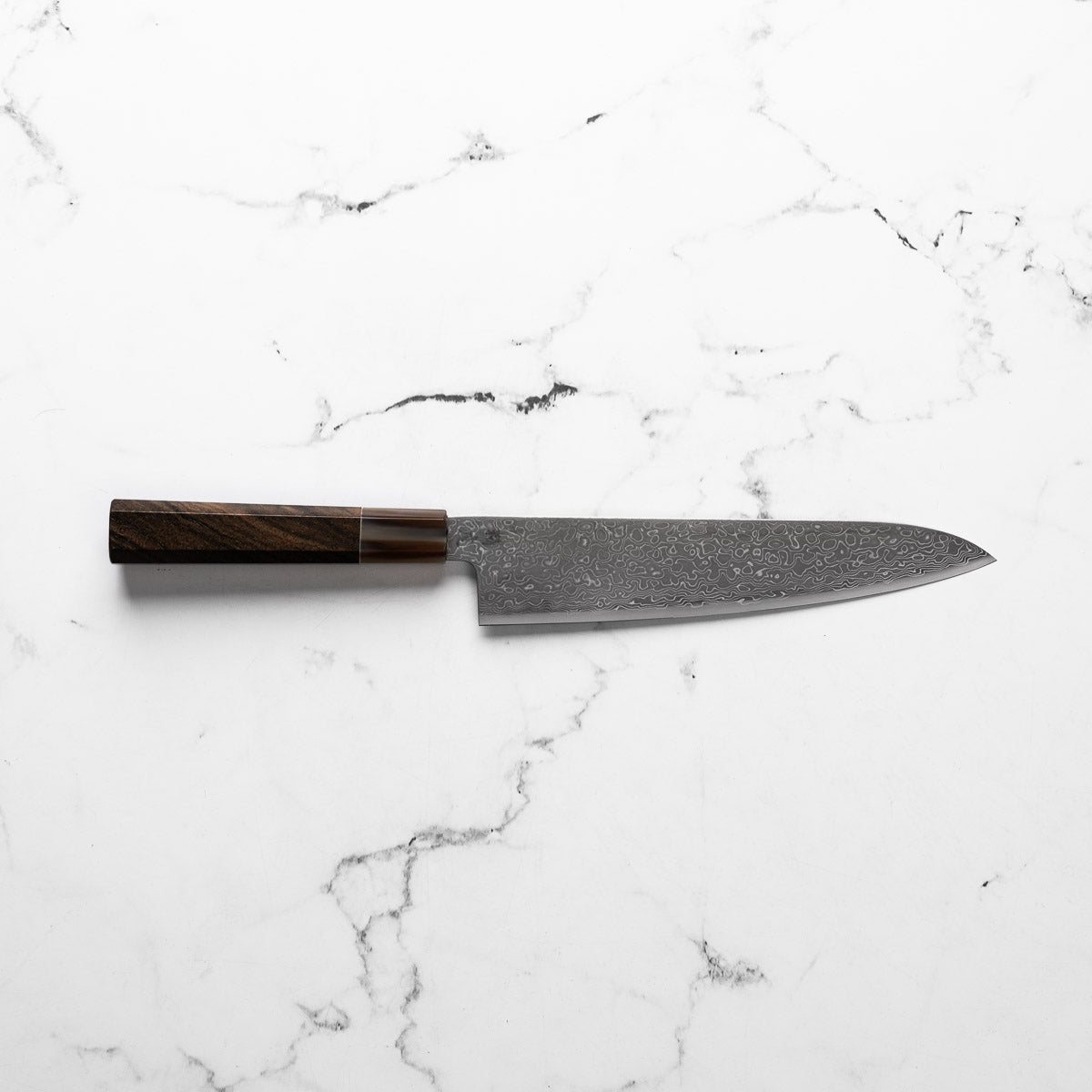 Seido VG10 Kurozome Nickel Damascus Gyuto 210mm - Persimmon