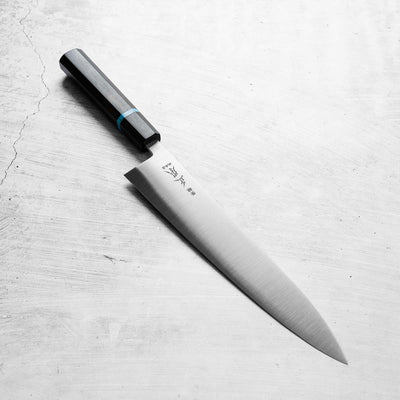 Masamoto Sohonten KS White 2 Gyuto 240mm - Ebony & Turquoise