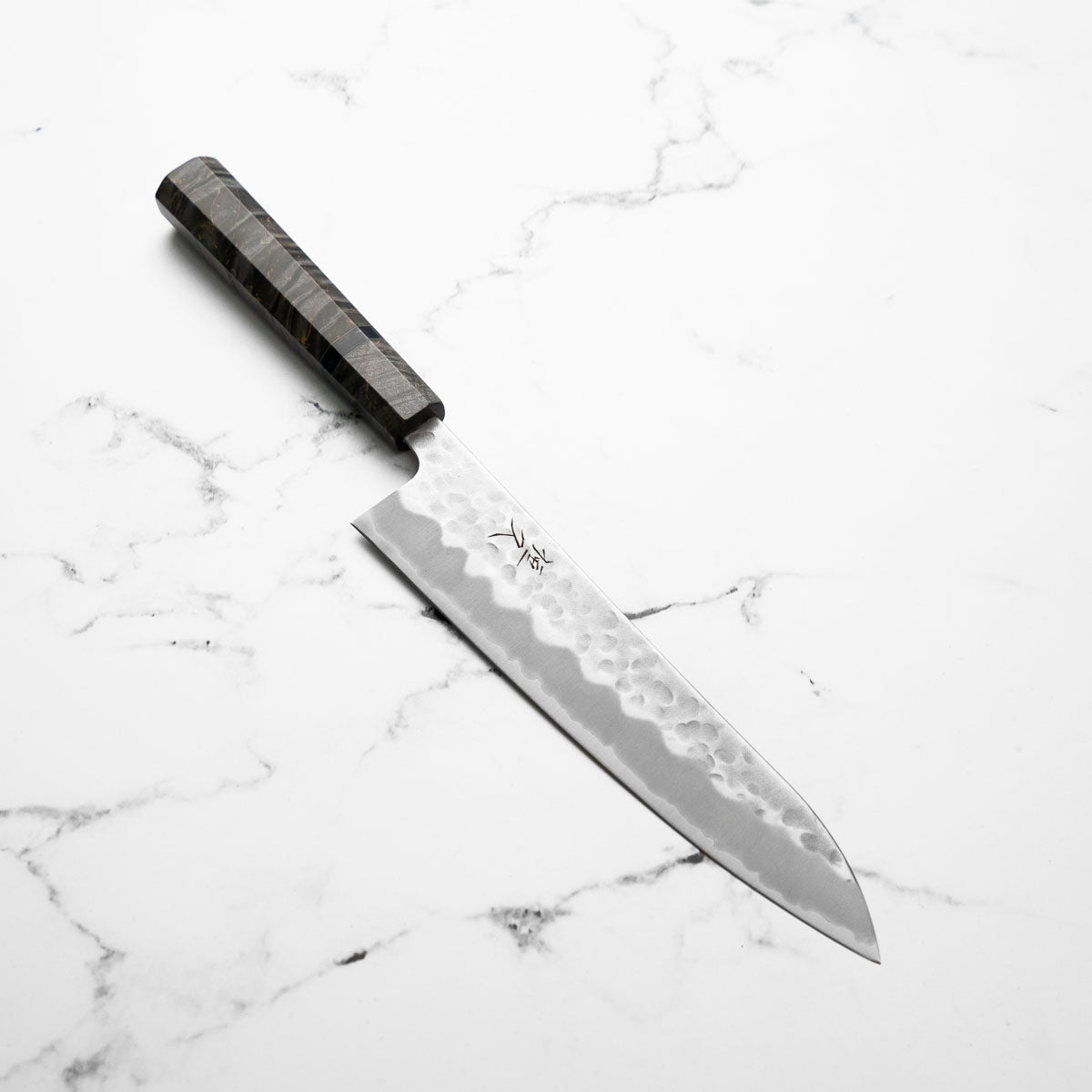 Tsunehisa White 2 SS Clad Tsuchime Gyuto 210mm - Dark Maple