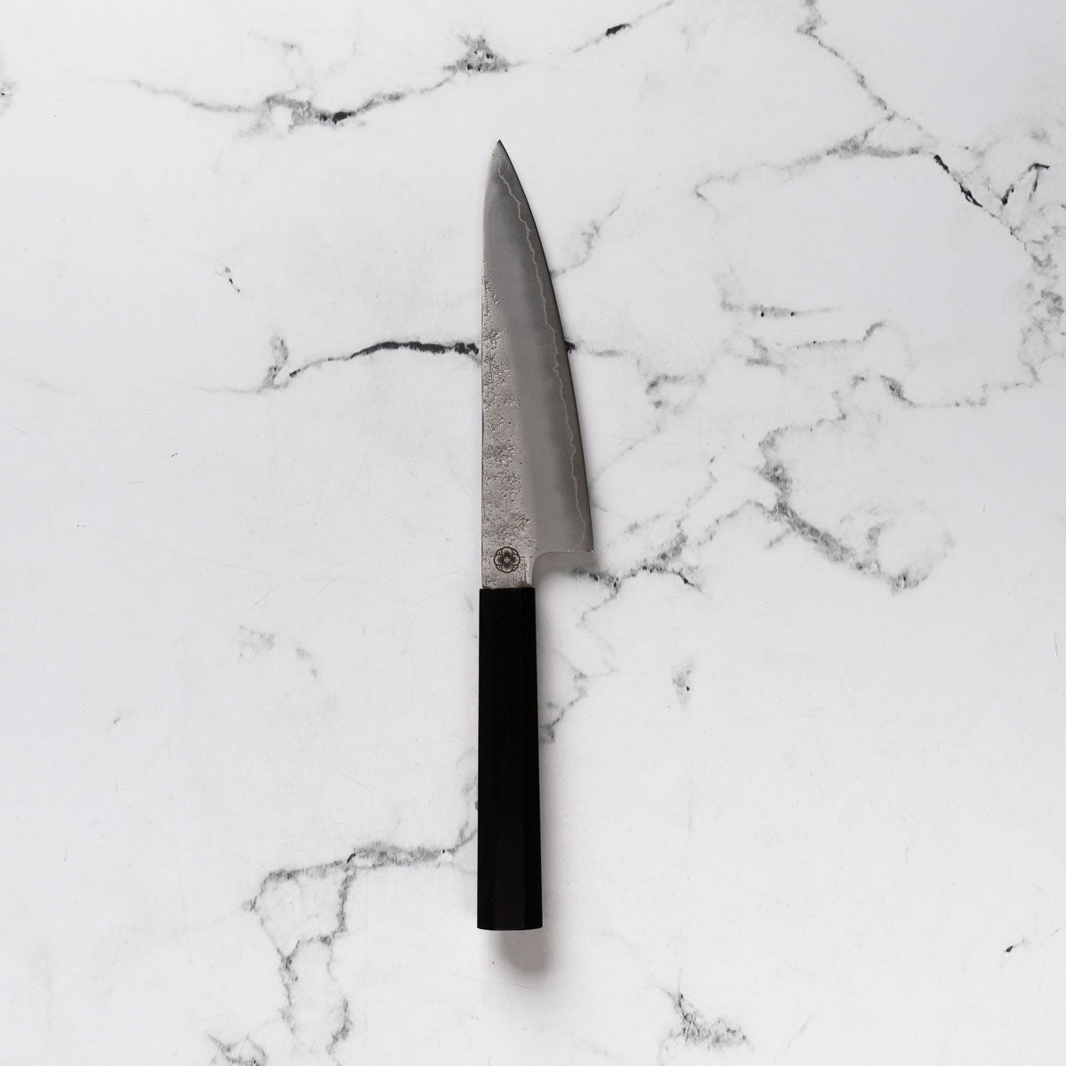 Hajimaru Ginsan Nashiji Ko Santoku 150mm - Mono Ebony
