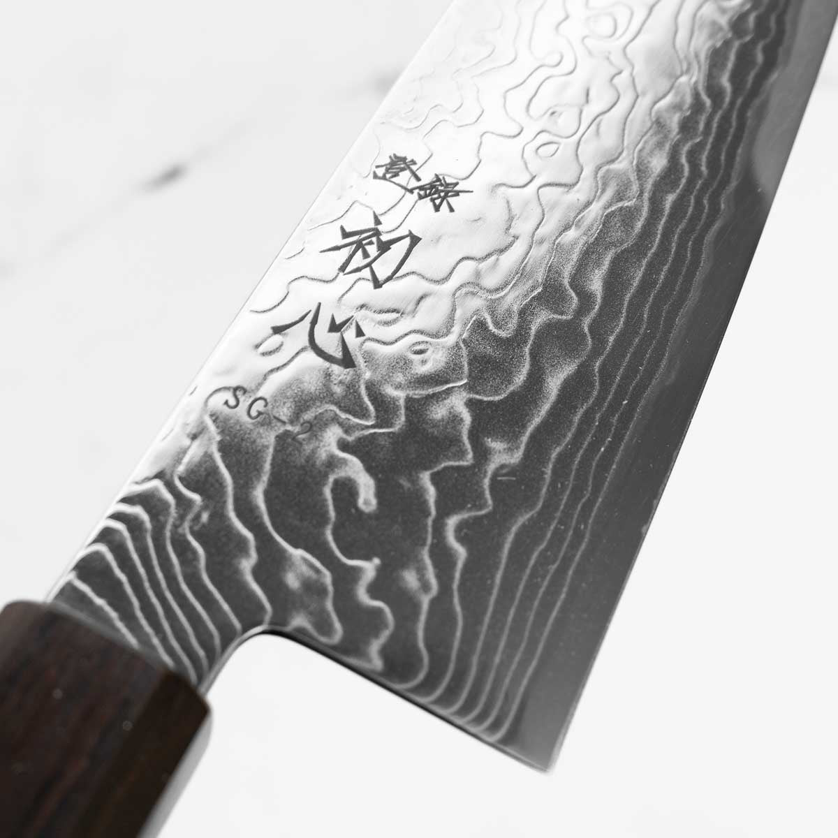 Hatsukokoro Ryuhyo Migaki SG2 Damascus Bunka 180mm - Ebony
