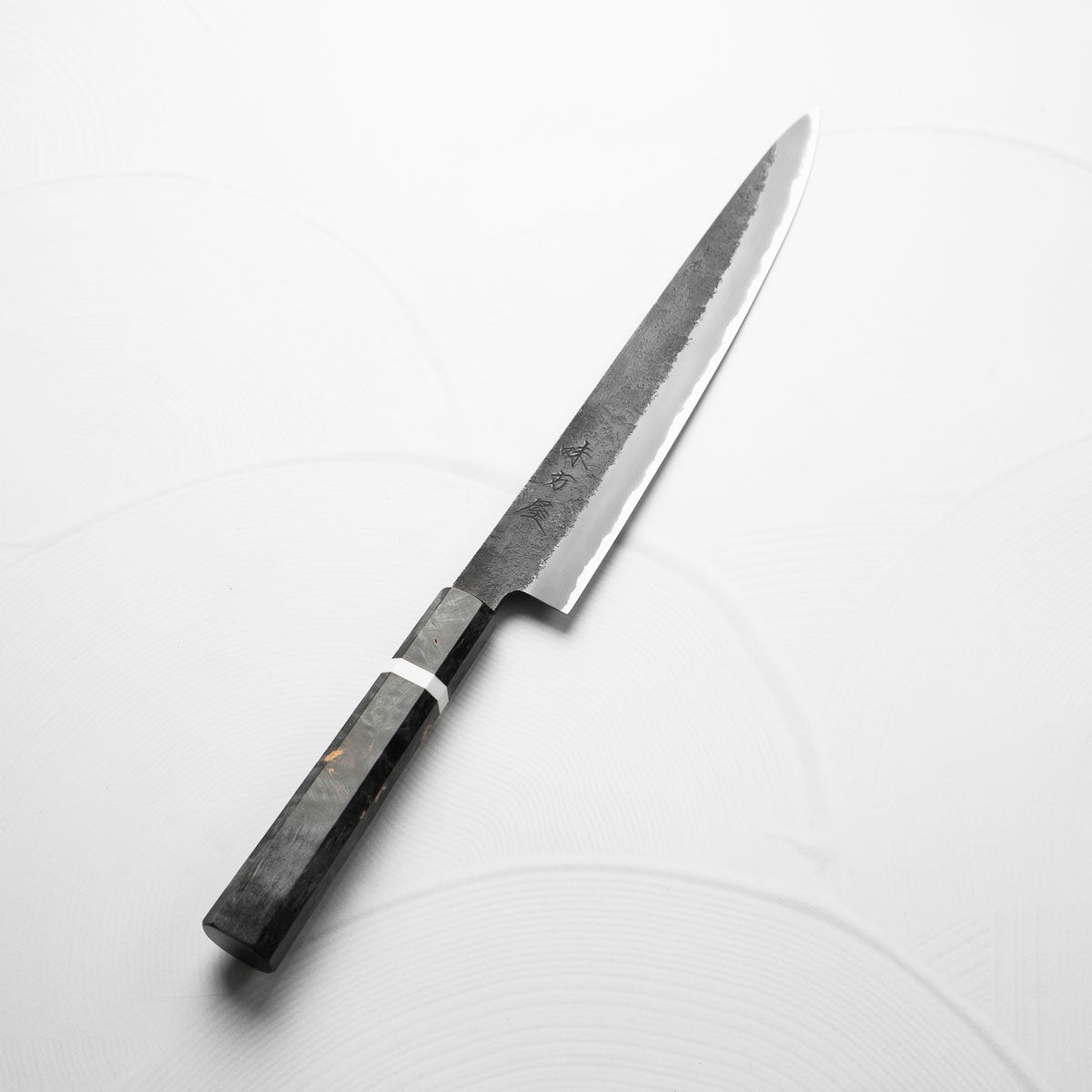 Mutsumi Hinoura Ajikataya White 2 SS Clad Sujihiki 270mm - Dark Maple