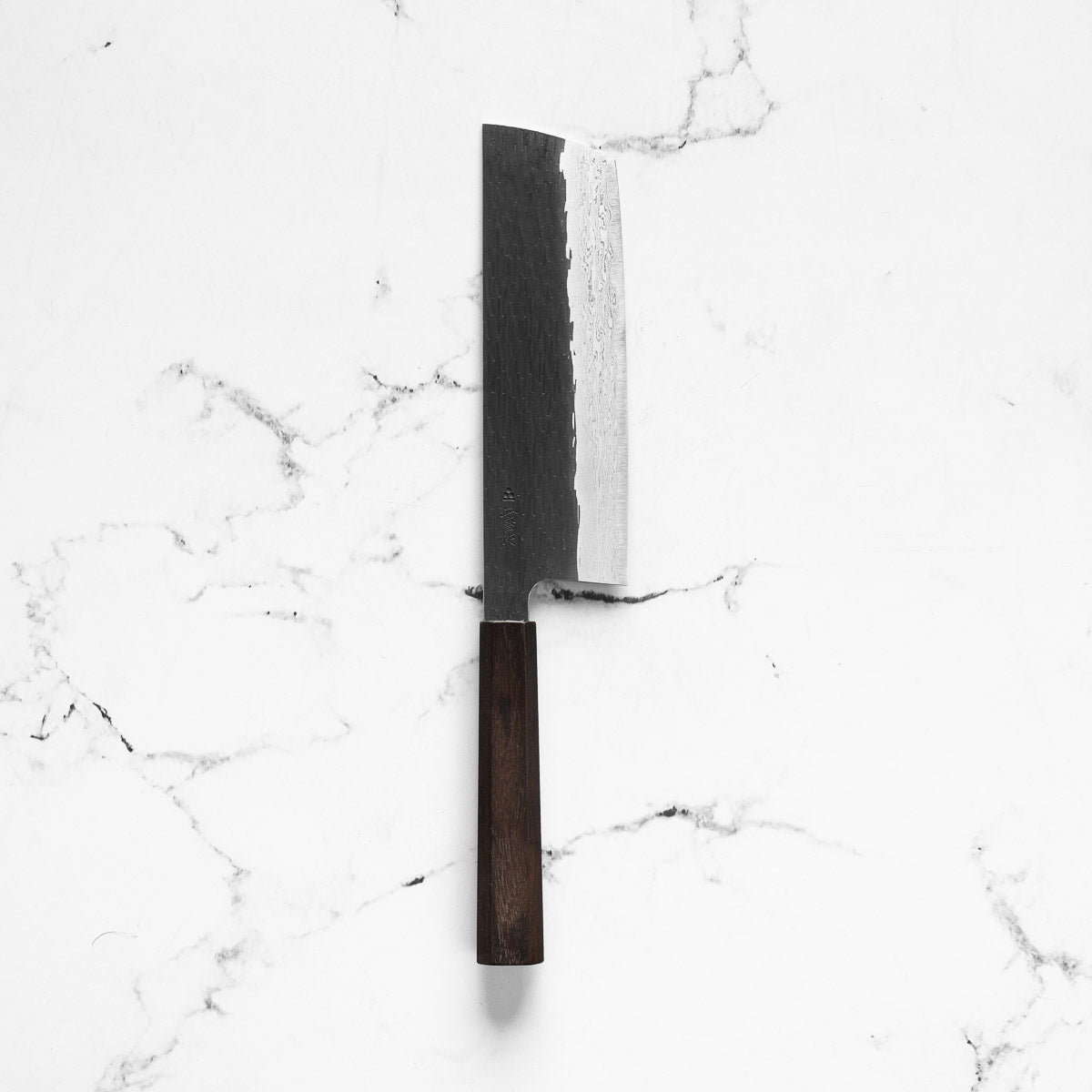 Nigara Hamono VGXEOS Kurouchi Damascus Nakiri 165mm