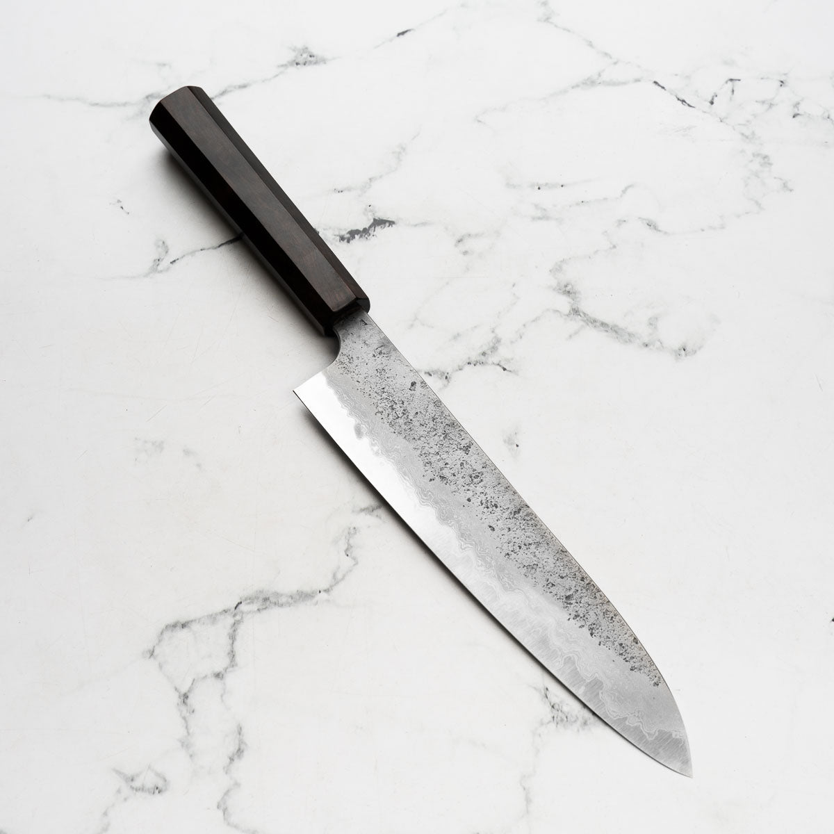 Hatsukokoro Ryusui (Unbranded) Blue 2 Damascus Gyuto 240mm - Ebony