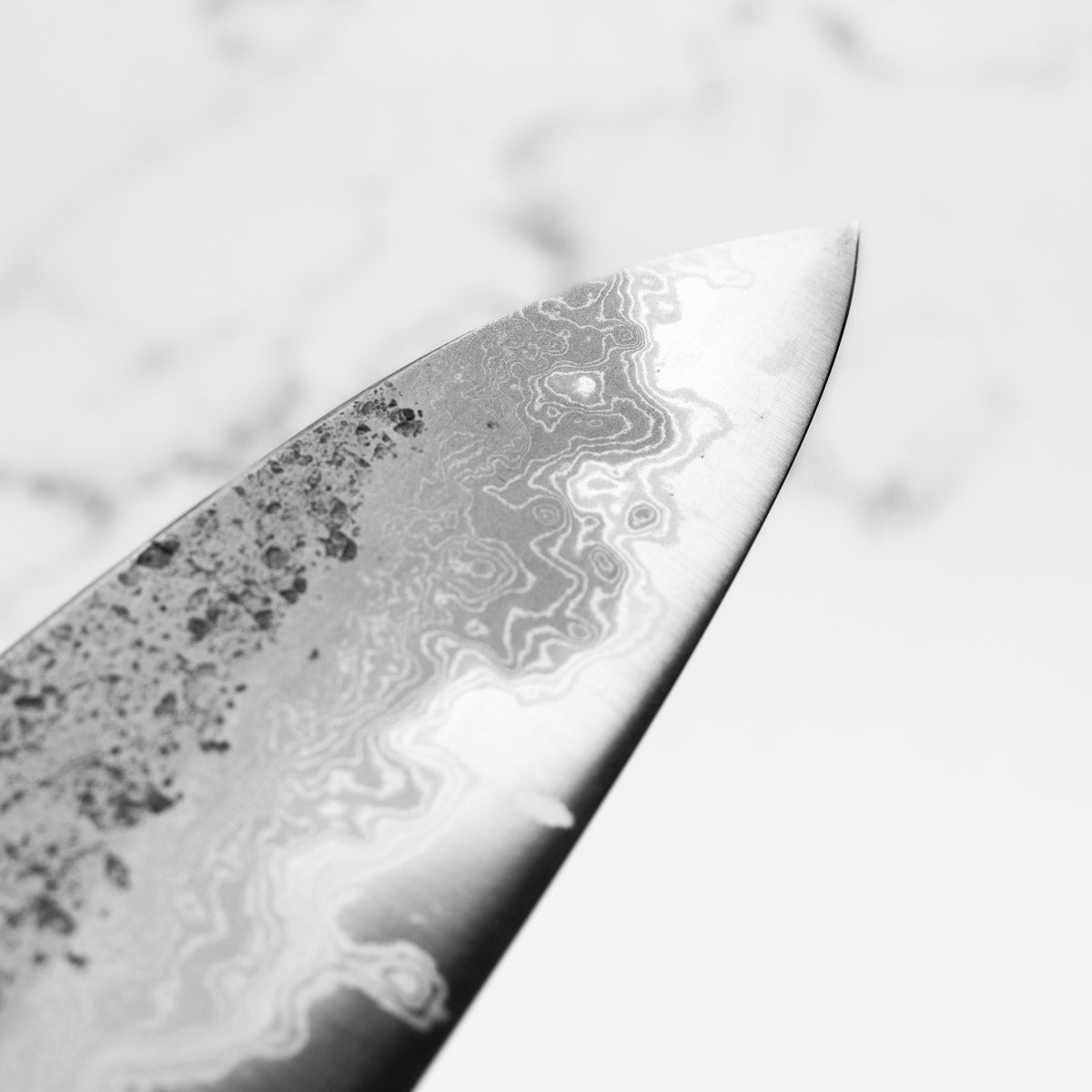 Hatsukokoro Ryusui (Unbranded) Blue 2 Damascus Gyuto 240mm - Ebony