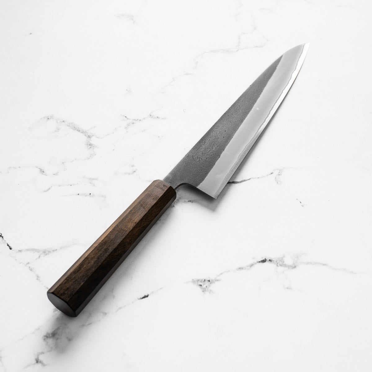 Yoshikane (Hatsukokoro) White 2 Kurouchi Nashiji Stainless Clad Gyuto 240mm - Bubinga