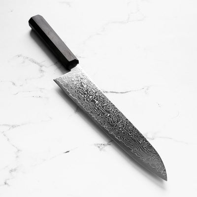 Hatsukokoro Ryuhyo Migaki SG2 Damascus Gyuto 240mm - Ebony