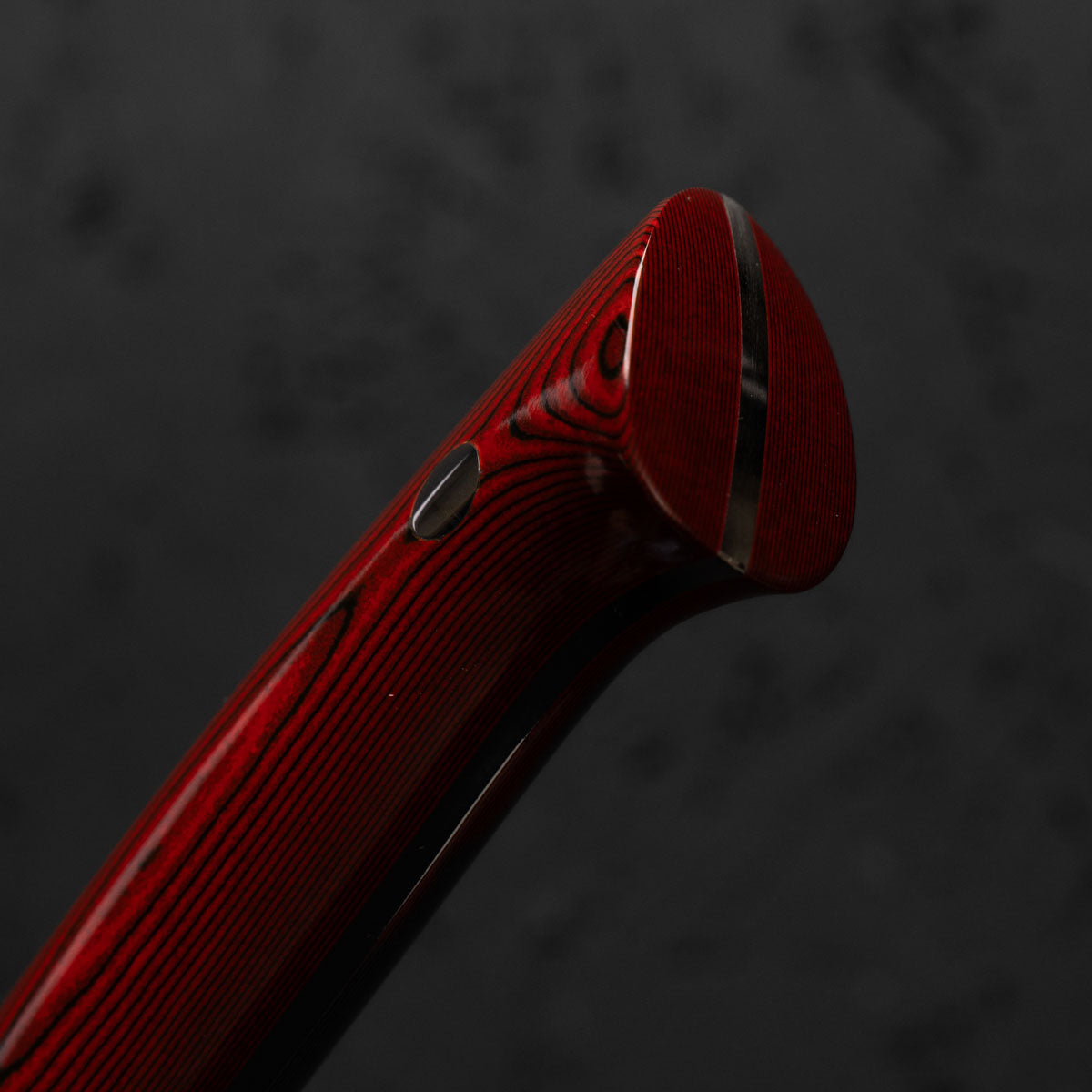Takeshi Saji VG10 Forged Tsuchime Santoku - Red Weave - view 6