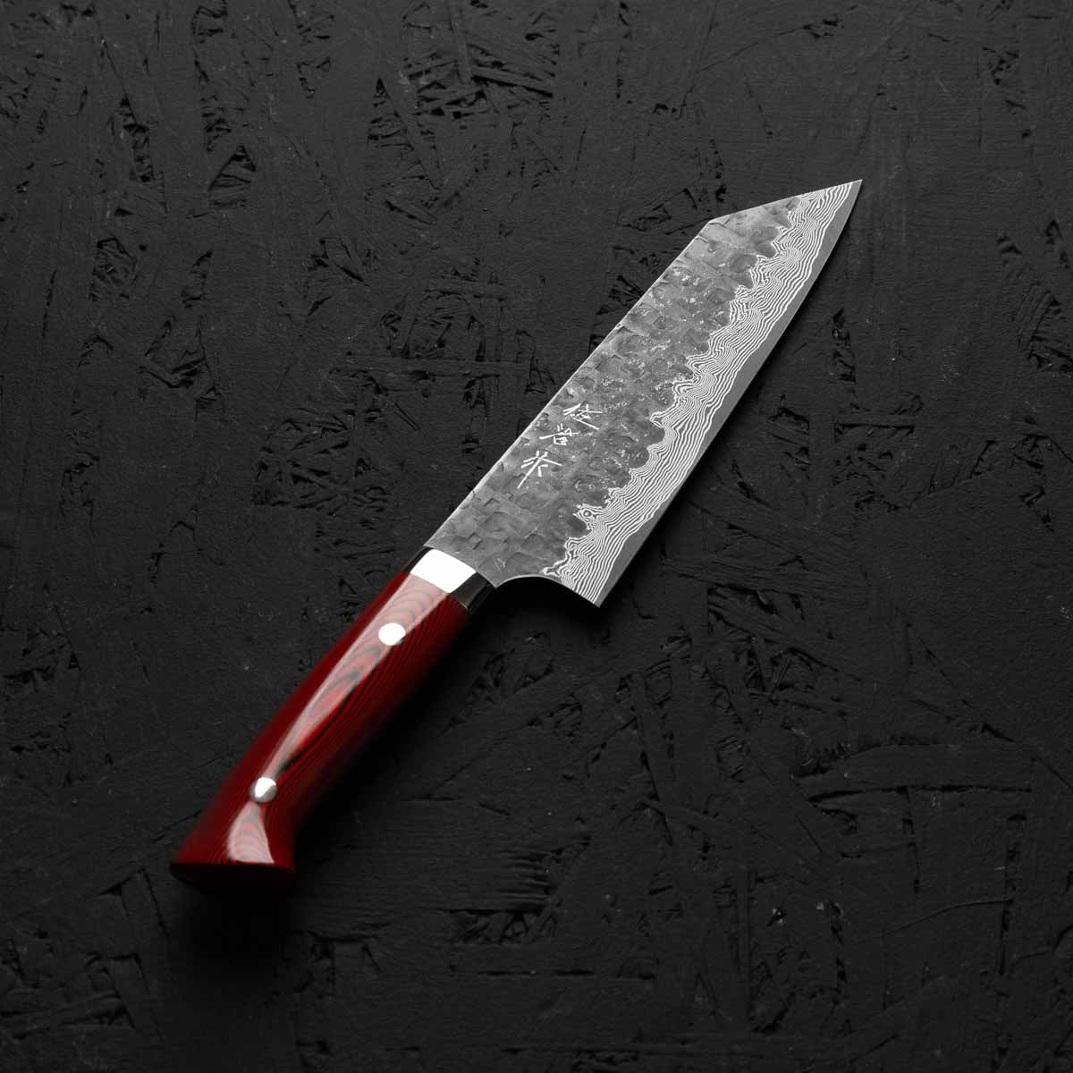 Takeshi Saji VG10 Forged Tsuchime Bunka - Red Weave