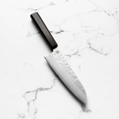 Hajimaru Ginsan Nashiji Santoku 170mm - Ebony